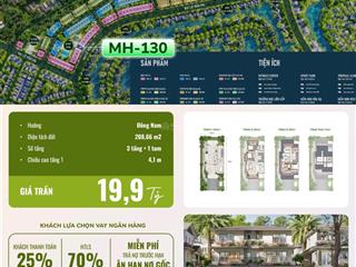 Shop villa song lập mùa hạ, 2 mt ngay sport park, thanh toán tự do, vị trí đẹp, ở và kinh doanh