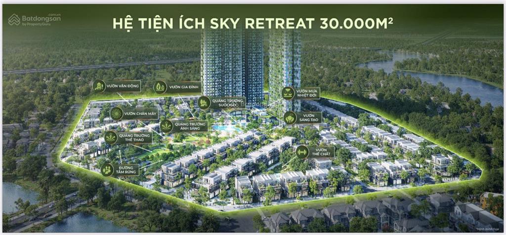 Nhận booking căn hộ cao cấp 38m2 1pn 1wc sky retreat, quỹ hàng ưu tiên, hướng cao tốc thoáng mát
