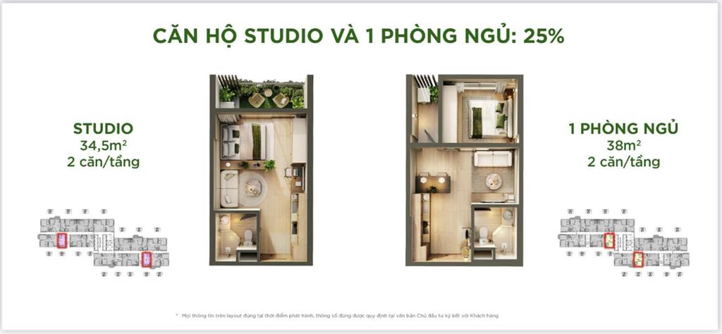 Nhận booking căn hộ cao cấp 38m2 1pn 1wc sky retreat, quỹ hàng ưu tiên, hướng cao tốc thoáng mát