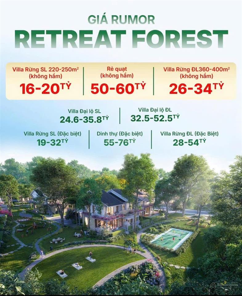 Biệt thự rừng song lập vốn chỉ 4 tỉ, không trả gốc lãi trong 2 năm, chiết khấu lên đến 11.5%, 16 tỉ