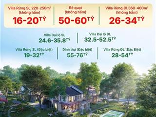 Biệt thự rừng song lập vốn chỉ 4 tỉ, không trả gốc lãi trong 2 năm, chiết khấu lên đến 11.5%, 16 tỉ