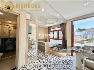 Khai trương căn hộ q1, studio ban công 35m2, thang máy rộng, vòng xoay điện biên phủ, uef, hutech