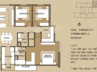 Chính chủ bán căn 127.8m2. tầng thấp. căn góc. 3pn+12vs. cửa đn ban công tb full nội thất đẹp.