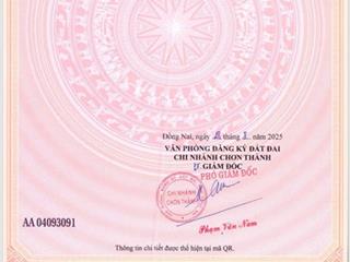 Bán đất tại thành tâm, chơn thành, bình phước, giá tốt 1,8 tỷ, 219,7m2