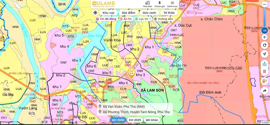 Bán lô đất 4ha tại vạn xuân, tam nông, phú thọ, giá 16.4 tỷ
