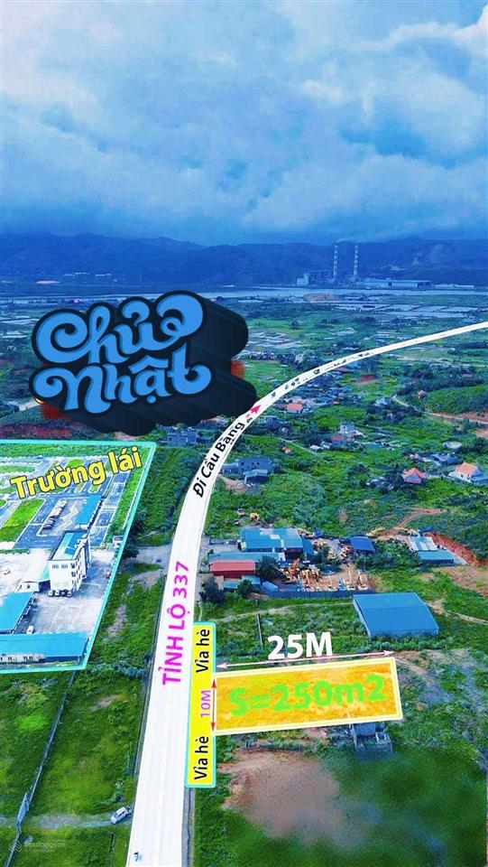 Bán đất tđc 250m2  chân đèo hoành bồ mặt đường 336 đối diện trường sát hạch lái xe