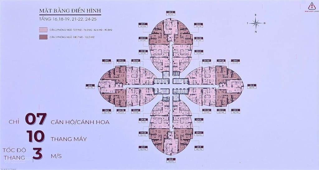 Mở bán chính thức dự án tòa cánh hoa the queen  360 giải phóng, đơn giá chỉ từ 95tr/m2