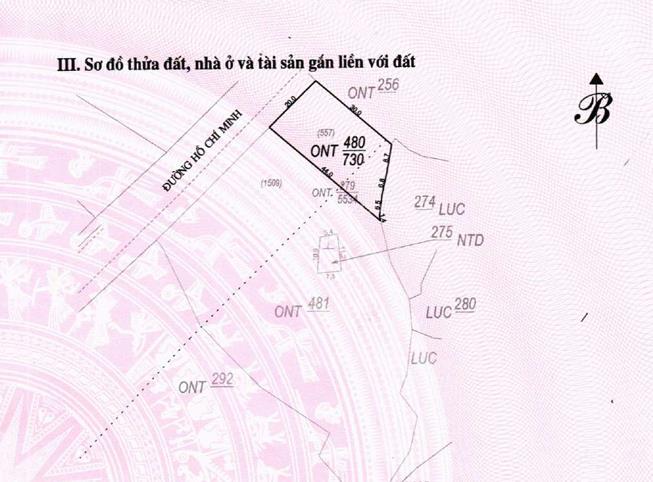 Ngân hàng bán đấu giá 1565m2 đất, tặng nhà hàng đang hoạt động tại cẩm châu cẩm thủy