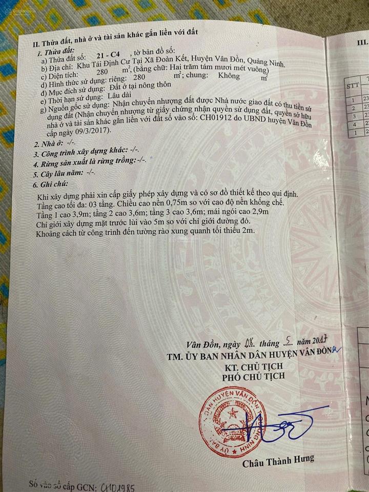 Bán đất tđc đoàn kết  vân đồn giá rẻ cho các nhà đầu tư nhanh tay