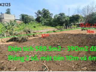 Chính chủ gửi bán 588,5m2 đất mặt tiền 16m ql 21a, quốc oai  2 sổ đỏ riêng