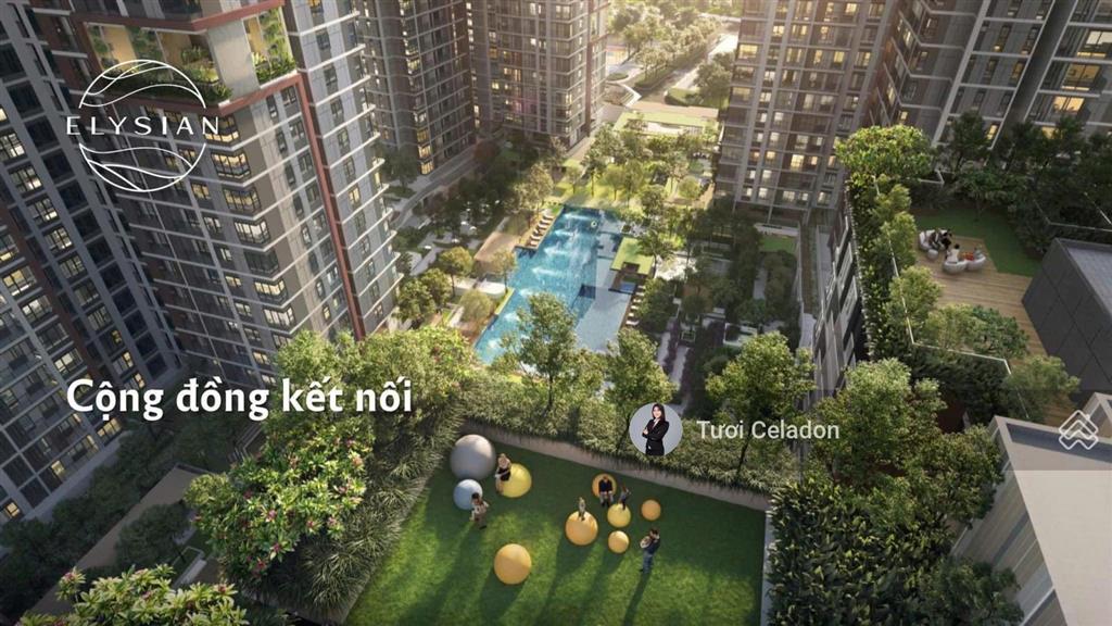 Elysian view hồ bơi  dt 80m2 giá 5,1 tỷ (all in), ký hđmb 5%, tặng 5 năm pql