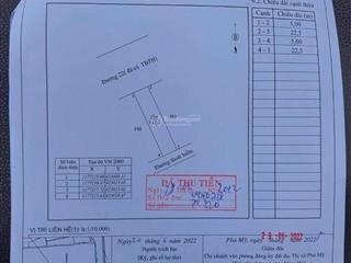Bán đất mặt tiền đường s phường mỹ xuân, phú mỹ, 112,5 m2 giá 3.8 tỷ