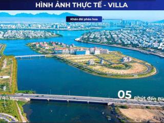 Đất nền biệt thự mặt sông nam hoà xuân  đối diện đảo vip sunneva  sổ sẵn lâu dài  chiết khấu 12%