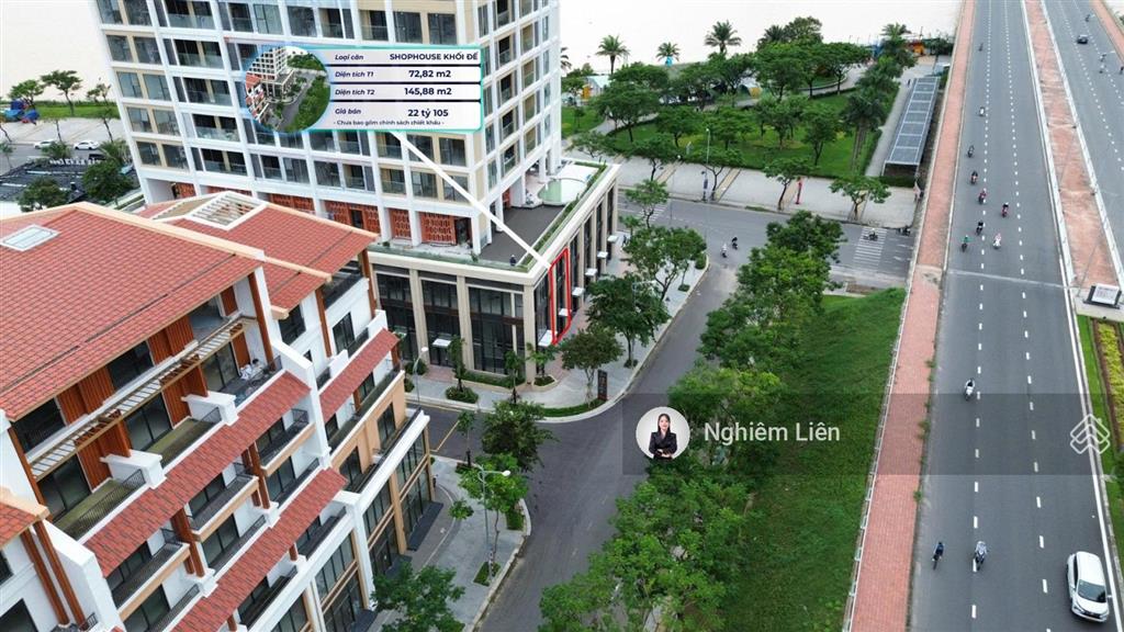 Shophouse khối đế sun cosmo 2 tầng giá gốc cđt. khai thác dòng tiền ngay  219m2  mặt tiền rộng