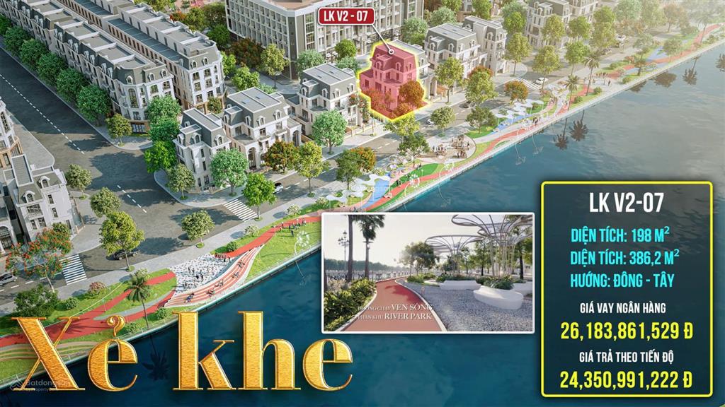 Bán căn biệt thự lkv27 xẻ khe với 198m2, hướng đông  tây