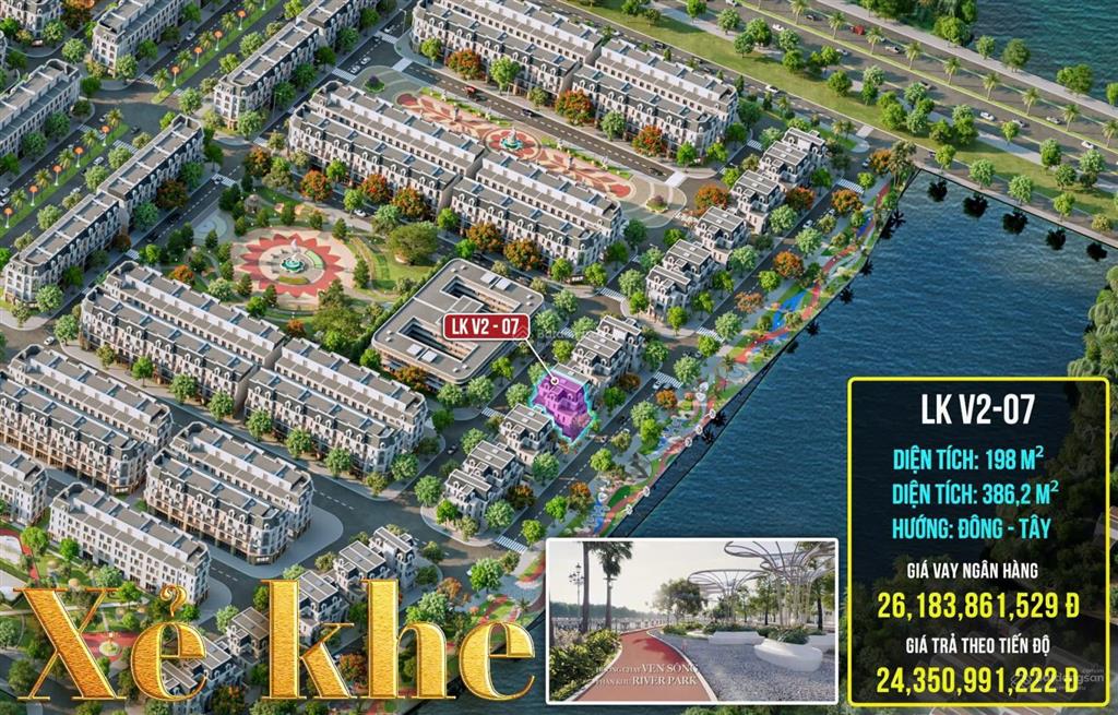 Bán căn biệt thự lkv27 xẻ khe với 198m2, hướng đông  tây
