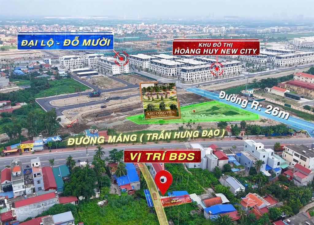 Bán lô đất gần trung tâm  cách trục đường máng nước 50m, diện tích 66.3m2, giá cực kì đẹp