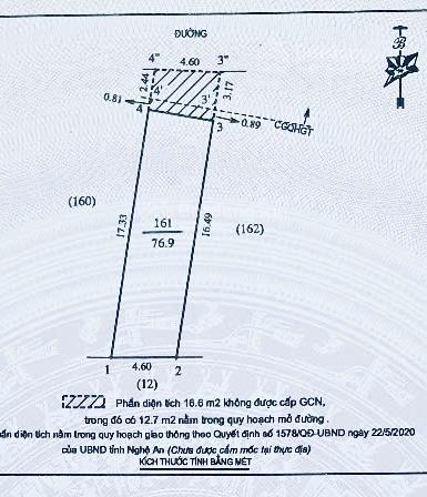 Bán đất khối 2 vinh tân đường quy hoạch 24m
