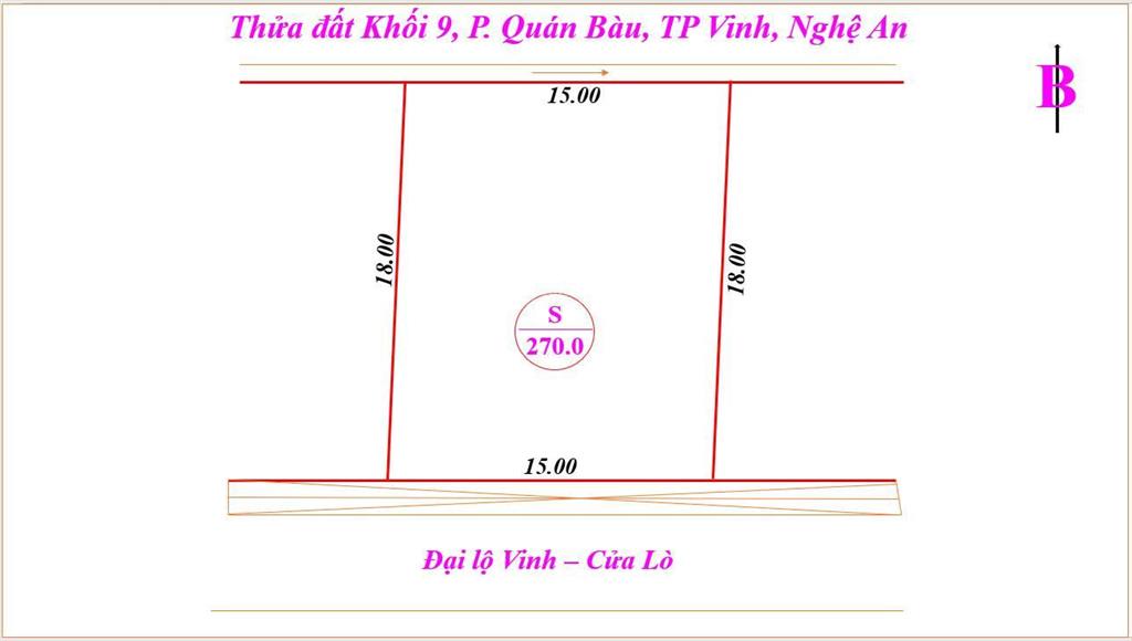 Cơ hội vàng sở hữu lô đất mặt đường 72m trung tâm phường quán bàu, tp. vinh