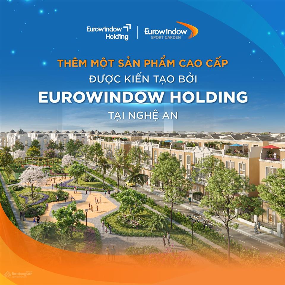 Eurowindow sport garden căn liền kề 102m2, gần công viên vị trí đẹp