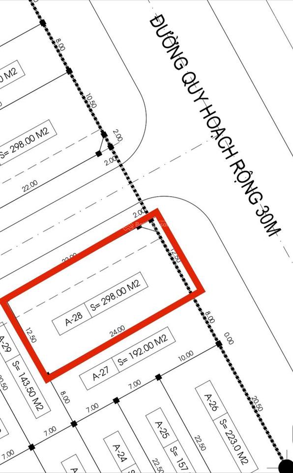 Bán lô góc đất biệt thự 2 mặt tiền đường 30m dự án golden city 6 lý tự trọng