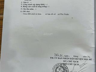 Bán đất khu dân cư đồng bộ xd tự do, huỳnh tấn phát, phú xuân, nhà bè 5 x 17 nhỉnh 5,39 tỷ.