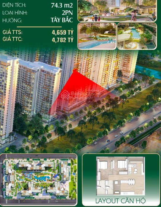 Đẳng cấp sống tinh hoa 2pn với tầm view hoàng hôn lãng mạn tầng cao view thoáng. giá 4tỷ659