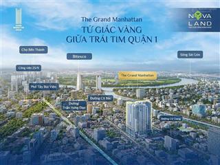 Bán căn hộ  the grand manhattan  trung tâm q. 1  2pn  view thủ thiêm & q.1  giá tốt nhất