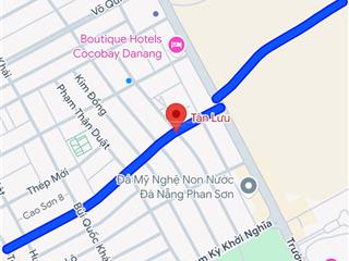 Bán lô góc ngã tư, tân lưu, hòa hải, nhs, 16,5 tỷ, 270m2, mặt tiền 12m, giá ngang lô ống