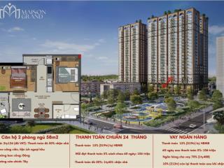Bán cc 2pn, 58m2 giá 2 tỷ ở maison grand phú mỹ, full nội thất, cho thuê ngay 15 triệu/tháng