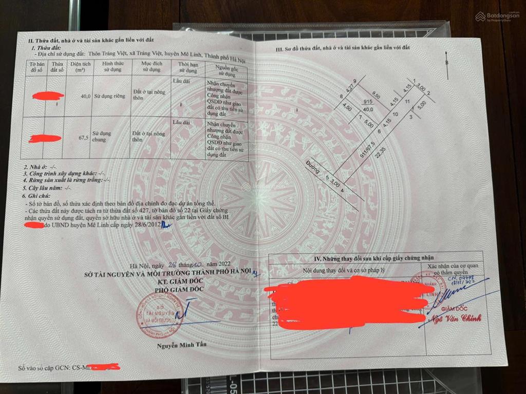 Hơn 2 tỷ xíu thoai 40m ngõ 3m full thổ cư cách khu công nghiệp bắc thăng long 5km  em 037651