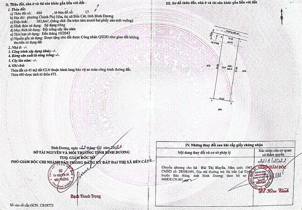 Hot giảm giá bán bất động sản tại phường chánh phú hòa, thị xã bến cát, tỉnh bình dương
