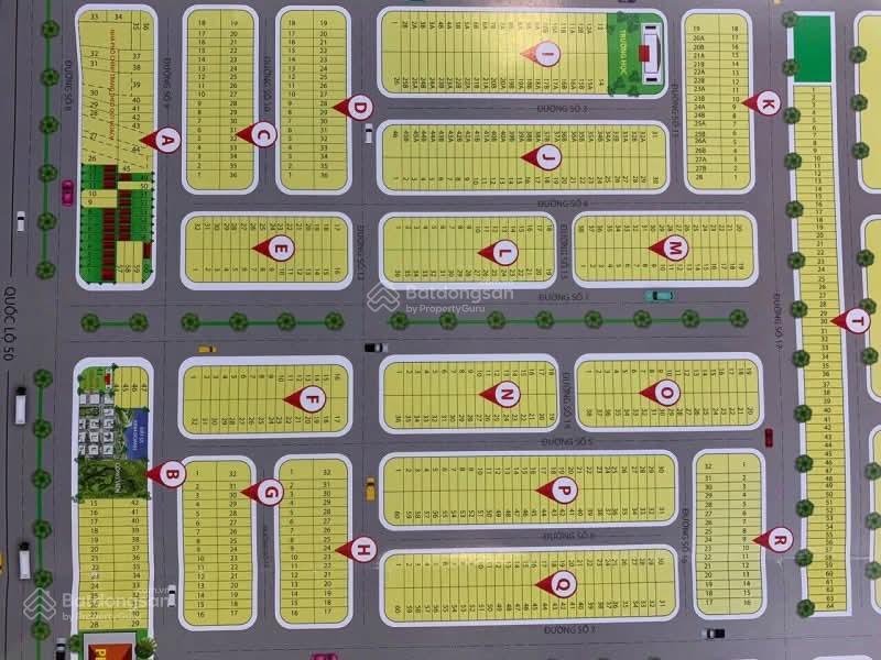 Cần đẩy lô đất mặt tiền quốc lộ 50  chính chủ. nằm trong kdc phước đông