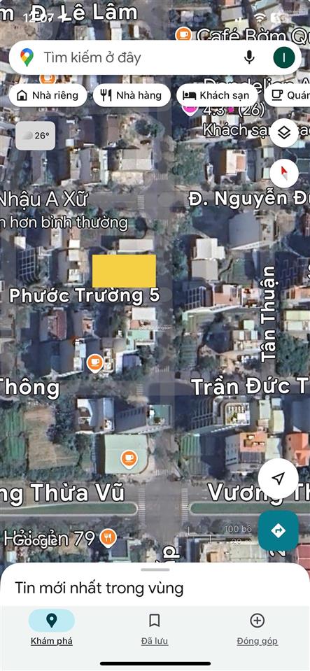 Bán lô gốc 2 mt đường đinh đạt phước trường 5 , diện tích 164m2 ngang 10m hướng đông, gần biển