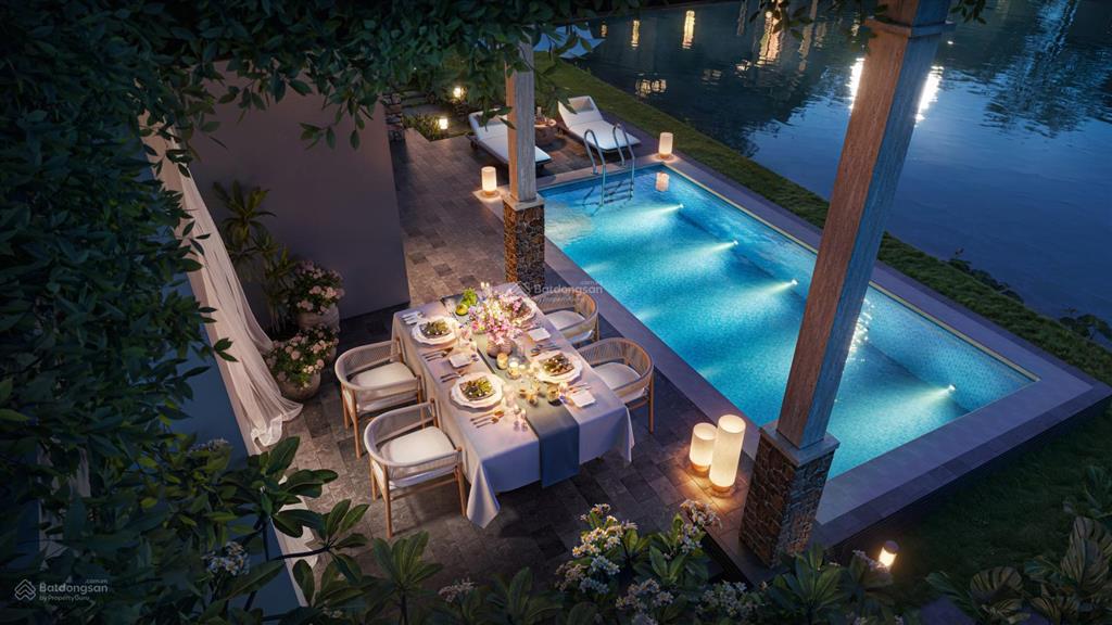 Biệt thự đảo đơn lập góc 3 mặt thoáng, sông rộng, vườn to, vốn tự có chỉ từ 11,5 tỷ