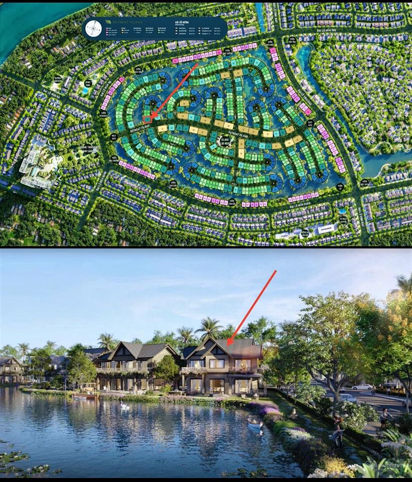 Biệt thự đảo đơn lập góc 3 mặt thoáng, sông rộng, vườn to, vốn tự có chỉ từ 11,5 tỷ