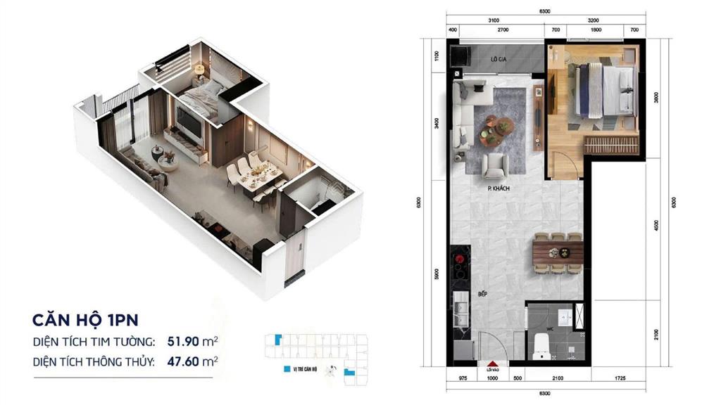 Căn hộ 1pn, 51m2, giá cực chất tại symlife thuận an, hồ chí minh