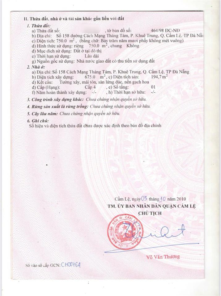 Chính chủ cho thuê hoặc bán quỹ đất 1.500m² trung tâm tp đà nẵng 2 mặt tiền đường lớn