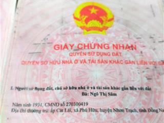 Đất chính chủ cần bán 1000m2 tại xã xuân đông, h. cẩm mỹ, tỉnh đồng nai. giá 550 triệu