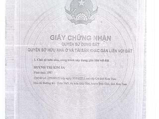 Qsdđ thửa đất số 116b, tbđ số 7a tại thôn 16/5, thị trấn đăk glei, huyện đăk glei, tỉnh kon tum
