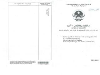 Qsdđ thửa đất số 954, tờ bản đồ số 37, địa chỉ xã lộc quảng, huyện bảo lâm, tỉnh lâm đồng