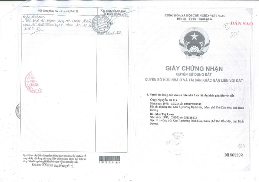 Qsdđ thửa đất số 464, tbđ 43, ấp sân bay, xã tân phong, huyện tân biên, tỉnh tây ninh