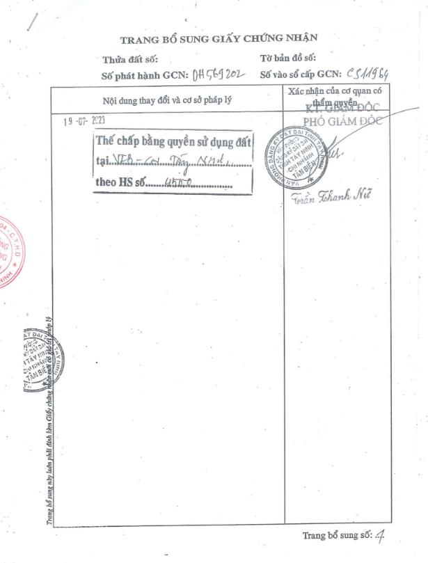 Qsdđ thửa đất số 464, tbđ 43, ấp sân bay, xã tân phong, huyện tân biên, tỉnh tây ninh