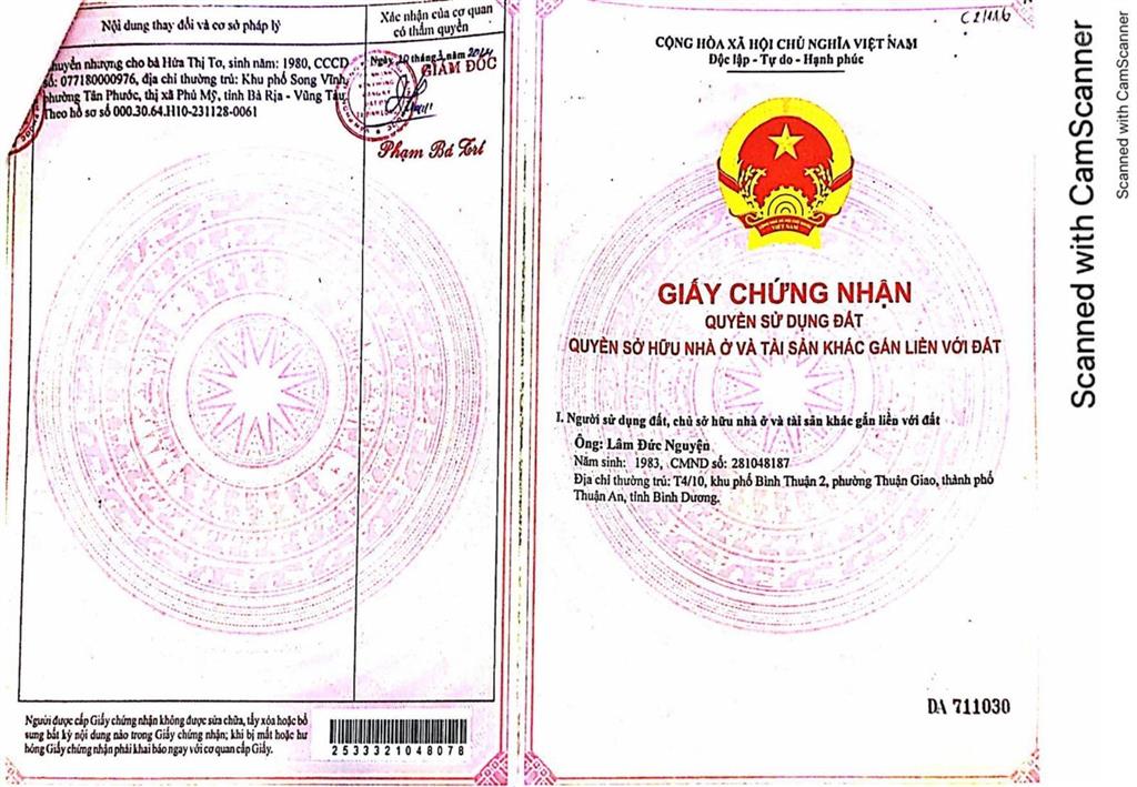 Qsdđ thửa đất số 382, tbđ 5, ấp thanh kiều, xã thanh lương, thị xã bình long, tỉnh bình phước