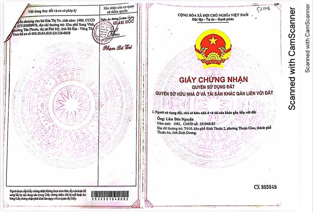 Qsdđ thửa đất số 377, tbđ 5, ấp thanh kiều, xã thanh lương, thị xã bình long, tỉnh bình phước