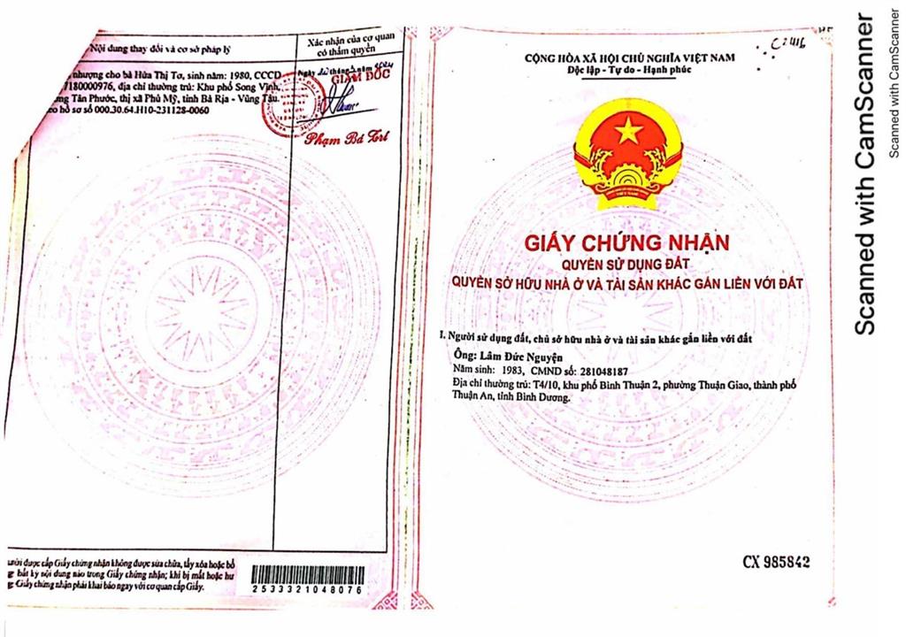 Qsdđ thửa đất số 384, tbđ 5, ấp thanh kiều, xã thanh lương, thị xã bình long, tỉnh bình phước