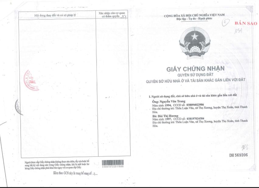 Qsdđ thửa đất số 457, tbđ 43, ấp sân bay, xã tân phong, huyện tân biên, tỉnh tây ninh