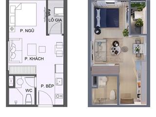 Bán căn studio diện tích lớn 33m2 vinhomes grand park 1tỷ440 hướng mát view hồ bơi full nội thất