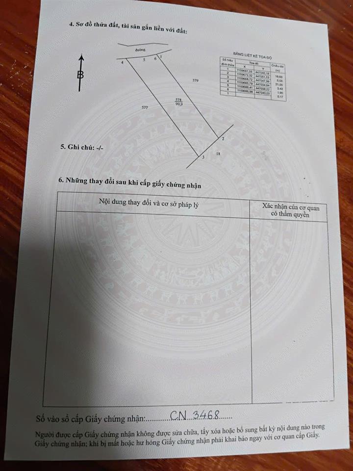 Chủ bán 100mv đường bê tông ô tô xã đất đỏ hcm 5x20 60 tc giá chỉ 900tr