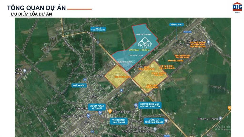 Mr. hiếu dic  bán 599 lô đất nền dự án dic victory city hậu giang (5x19m). giá từ 12 triệu/m2